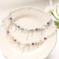 Recipe No.KR0978 Takawa Crystal chain Visu Necklace