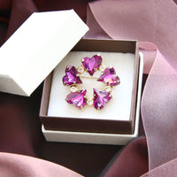 Recipe No.kr0984 Heart league brooch of Takawa Crystal
