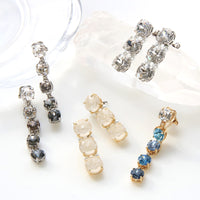 レシピNo.KR0991　貴和クリスタルのビジューレーンイヤーアクセサリー2種