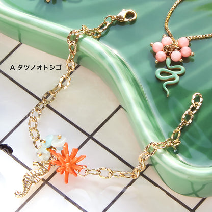 Recipe No.KR1008 Spanish parts chain bracelets 2 types