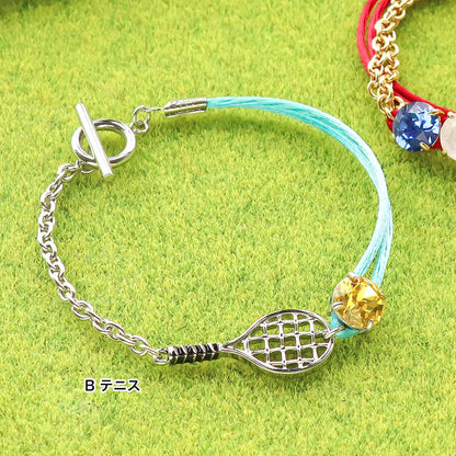 Recipe No.KR1009 Two types of bijouxes of flag charms and sports charms