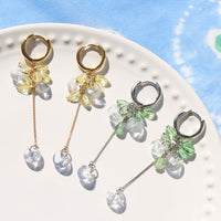 レシピNo.KR1014　ティアドロップビーズとチェコピンチのシャララピアス