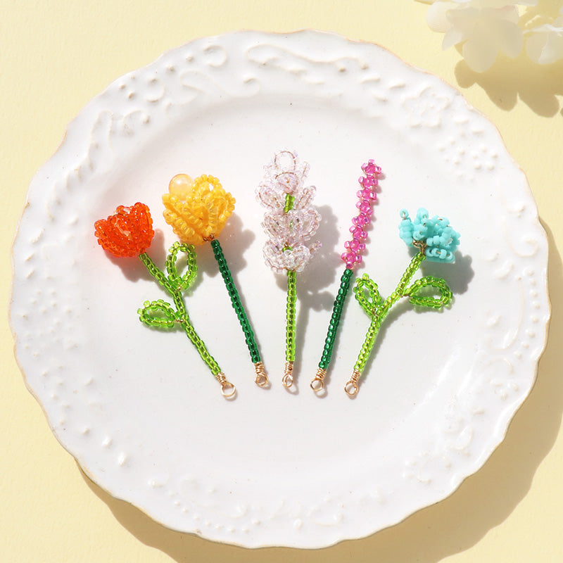 Recipe No.KR1033 Bouquet motif of wire flower