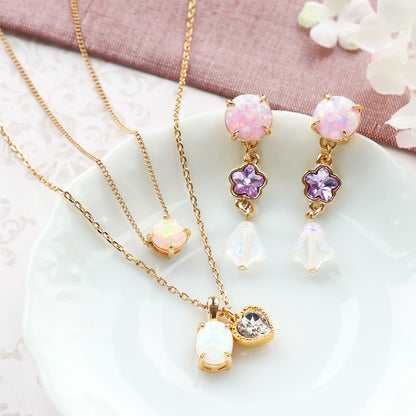 Recipe No.KR1035 2 kinds of lady accessories of artificial opal