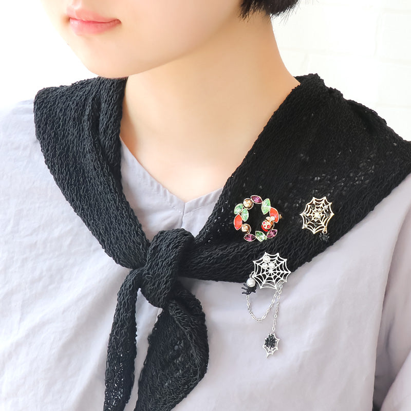 Recipe No.KR1048 Charm Spiders Nest Broach 2