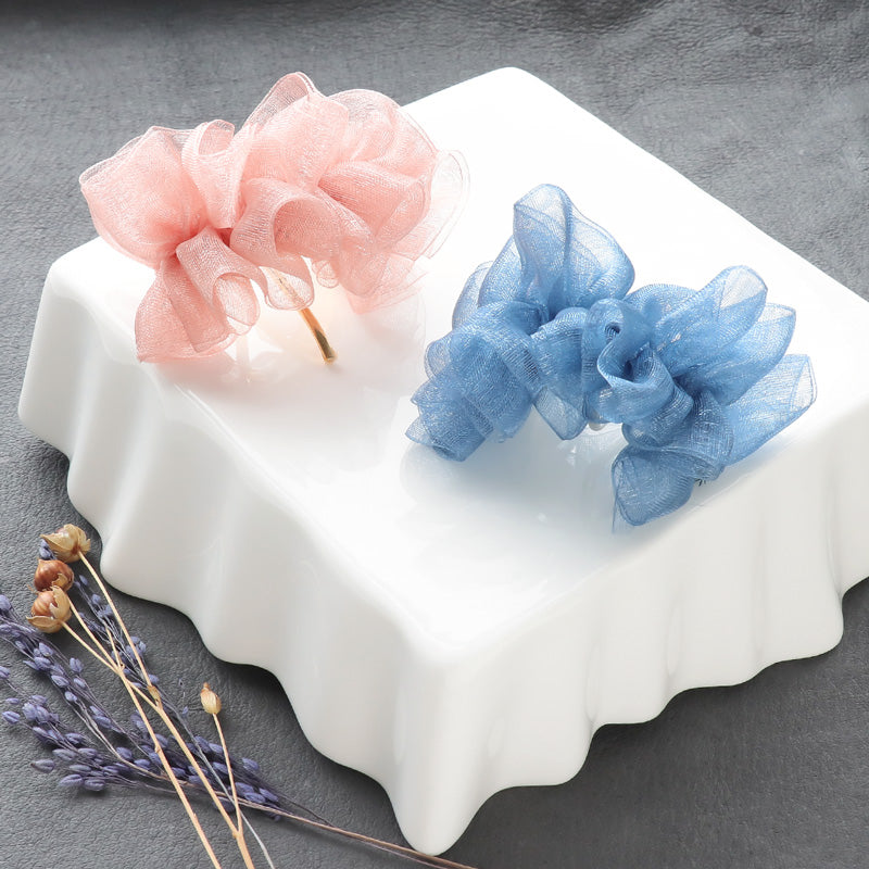 Recipe No.KR1057 Organdy ribbon frill pony hook