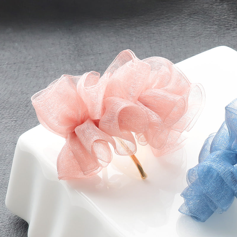 Recipe No.KR1057 Organdy ribbon frill pony hook