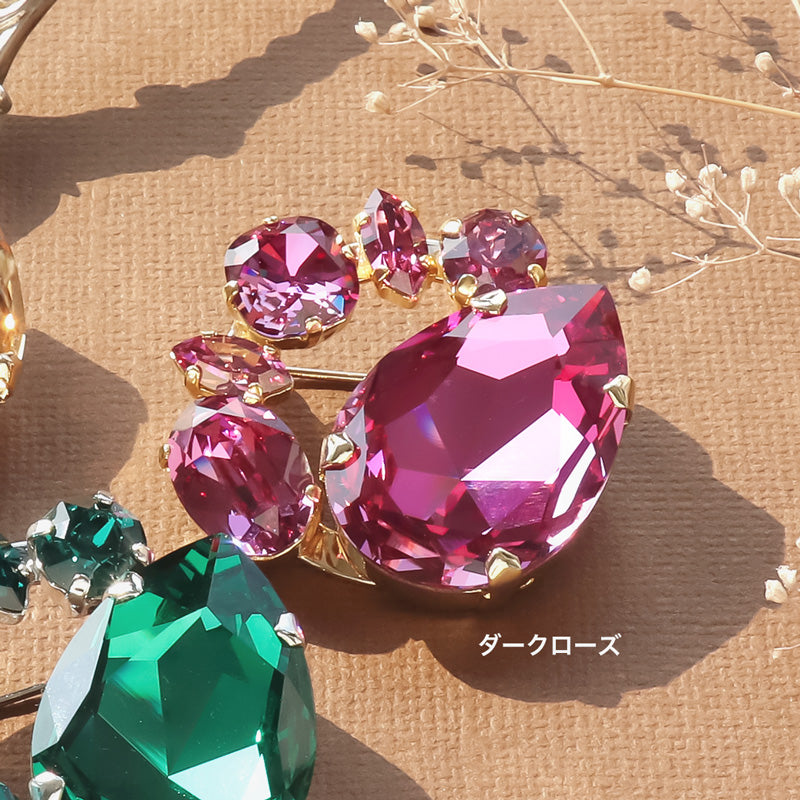 Recipe No.KR1058Kiwa crystalsBijou arch brooch