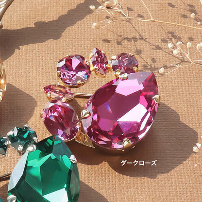 [大袋］貴和クリスタル ＃4327　ダークローズ/F