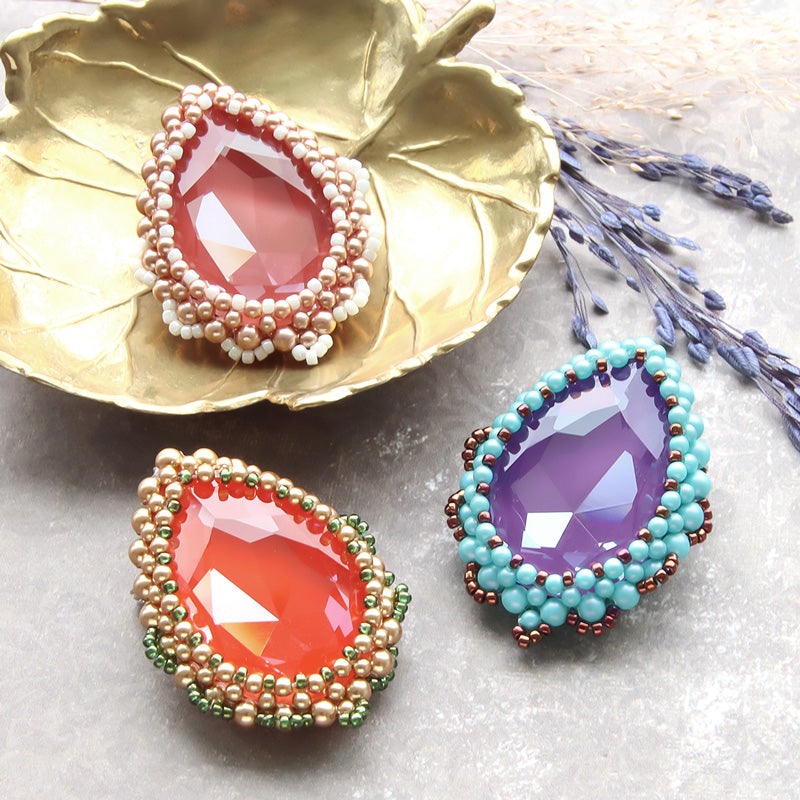 Recipe No.KR1077Kiwa crystalsFlavoring drop brooch