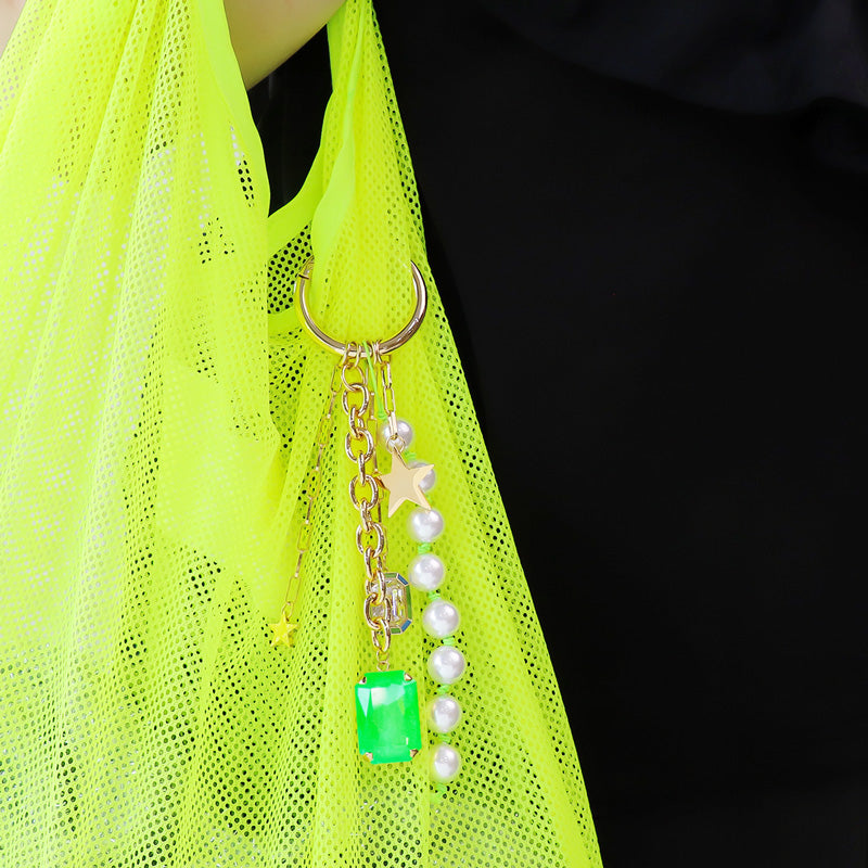 Recipe No. KR1218Kiwa crystals Electric coloured bag charm