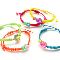 レシピNo.KR1221　貴和クリスタル エレクトリックカラーのコードブレスレット2種