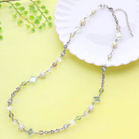 レシピNo.KR1224　チェコビーズとデザインチェーンのシックカラーネックレス