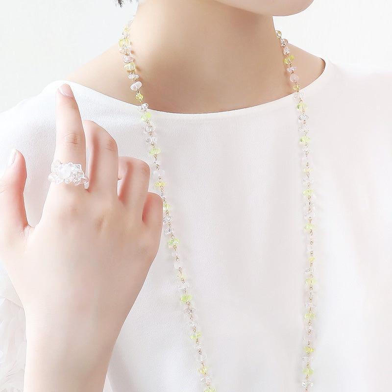 Recipe No. KR1229 - 2 types of Czech Beads Sazare accessories