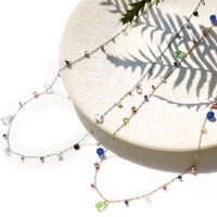 レシピNo.KR1240　貴和クリスタルのマルチカラーロングネックレス