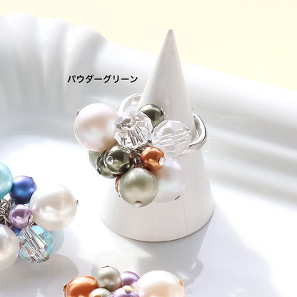 レシピNo.KR1246　クリスタルパールのシャラシャラリング