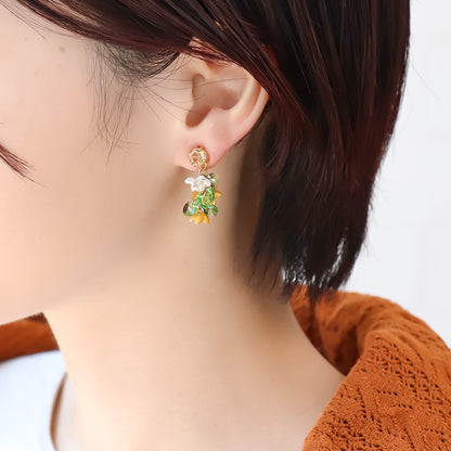 レシピNo.KR1251　秋チャームの金木犀・銀木犀のアクセサリー3種