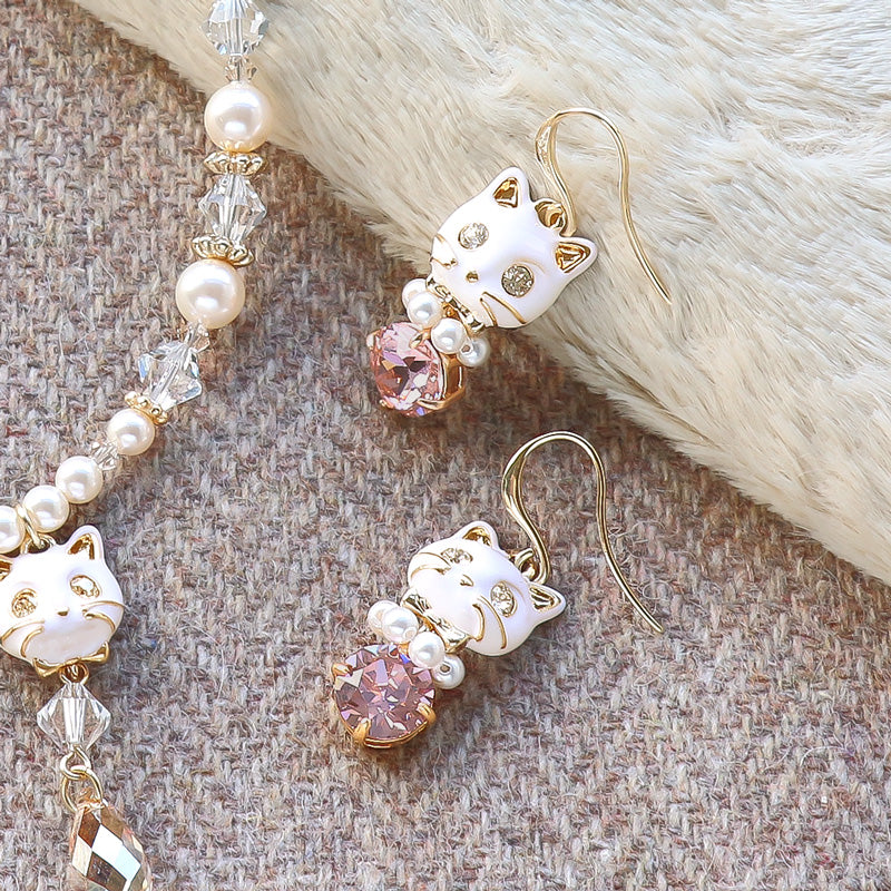 Recipe No.KR1322Bezel2 types of charm cat face and crystal pearl