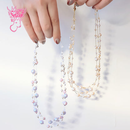 Recipe No.KR1327Kiwa crystalscascading necklace