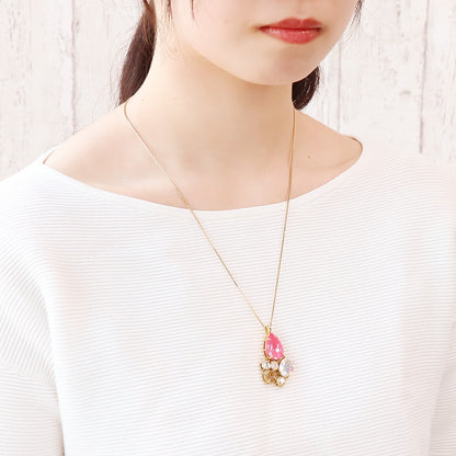 レシピNo.KR1331　貴和クリスタルのコネクトビジューネックレス