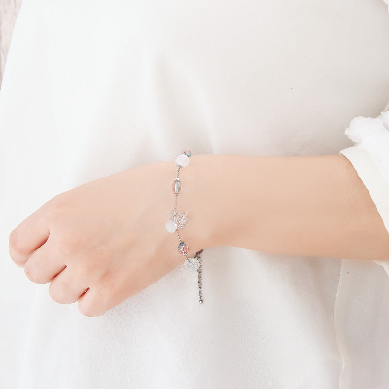 レシピNo.KR1339　アクリルナツメビーズのブルートーンアクセサリー3種