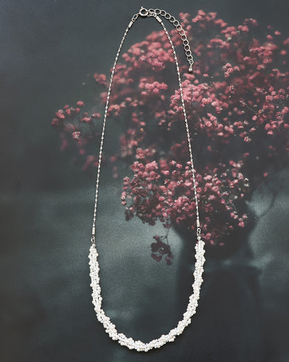 レシピNo.KR1341　ミニパールのスパイラルネックレス