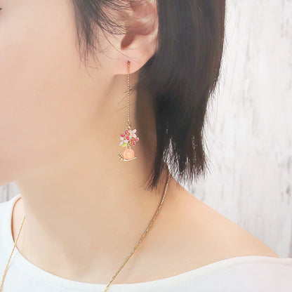 レシピNo.KR1342　チャームアナベルのピンクテイストアクセサリー3種