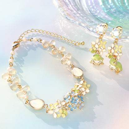 レシピNo.KR1344　チャームアナベルのアクセサリー2種