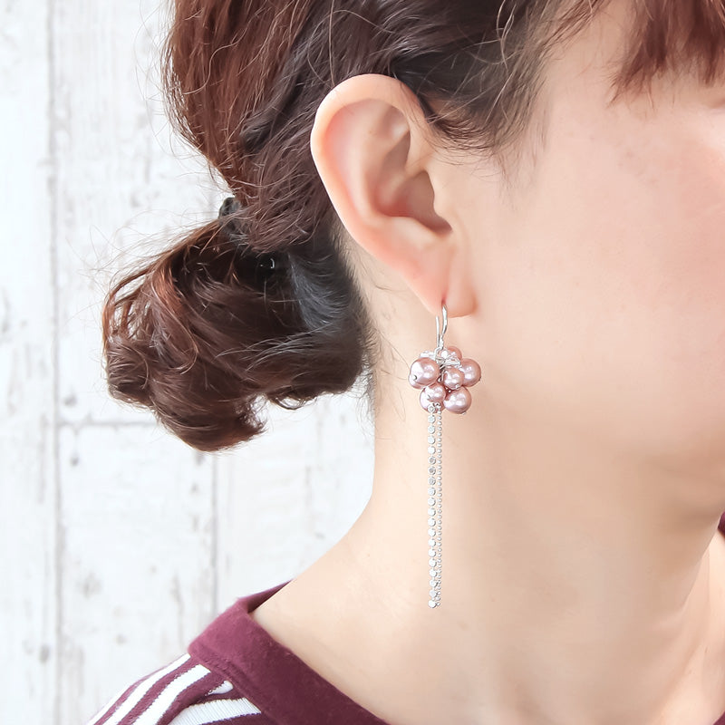 レシピNo.KR1351 クリスタルパールのフェミニンピアス – 貴和製作所