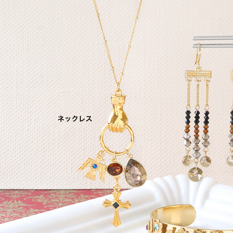 Recipe No.KR1354Kiwa crystals3 types of modern ethnic accessories