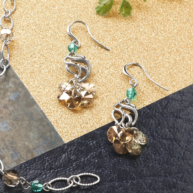 Recipe No.KR1363 Charm water snake I neck and earrings