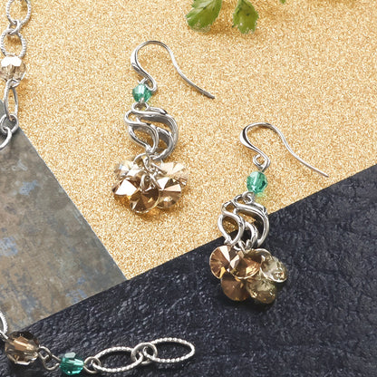 Recipe No.KR1363 Charm water snake I neck and earrings