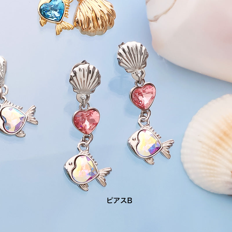 レシピNo.KR1371　チャームフィッシュのアクセサリー4種