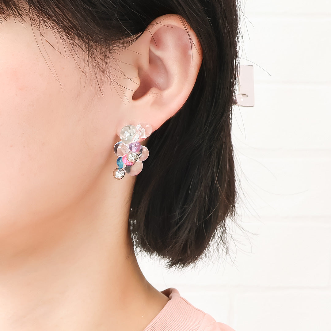 レシピNo.KR1387 ドイツ製アクリルのバブルピアス – 貴和製作所