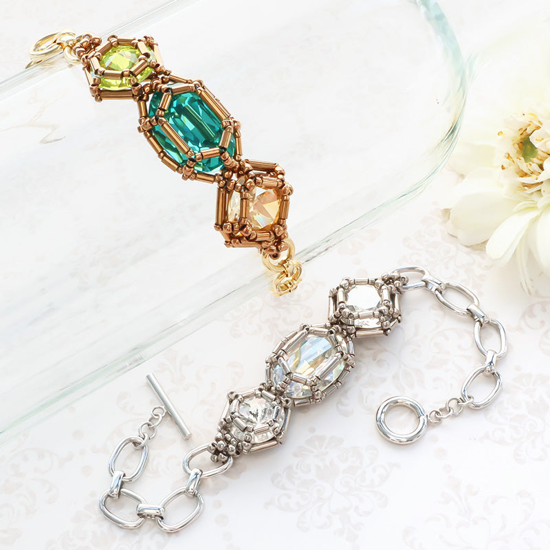レシピNo.KR1394 貴和クリスタル宝石編みプリンセスのチェーン