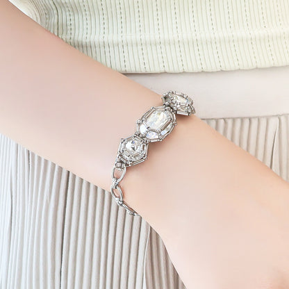 Recipe No.KR1394Kiwa crystalsjewel woven princess chain bracelet