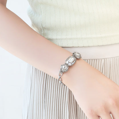 Recipe No.KR1394Kiwa crystalsjewel woven princess chain bracelet