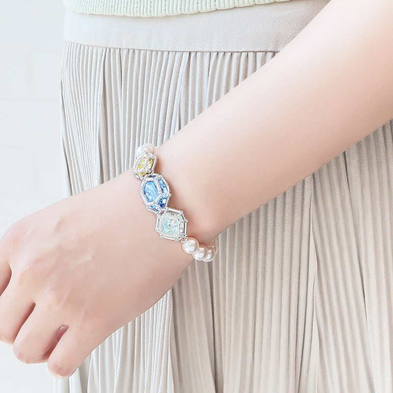 レシピNo.KR1395 貴和クリスタル宝石編みプリンセスのパール