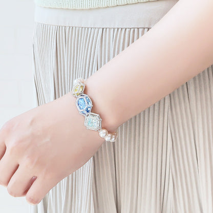Recipe No.KR1395Kiwa crystalsGemstone Princess Pearl Bracelet