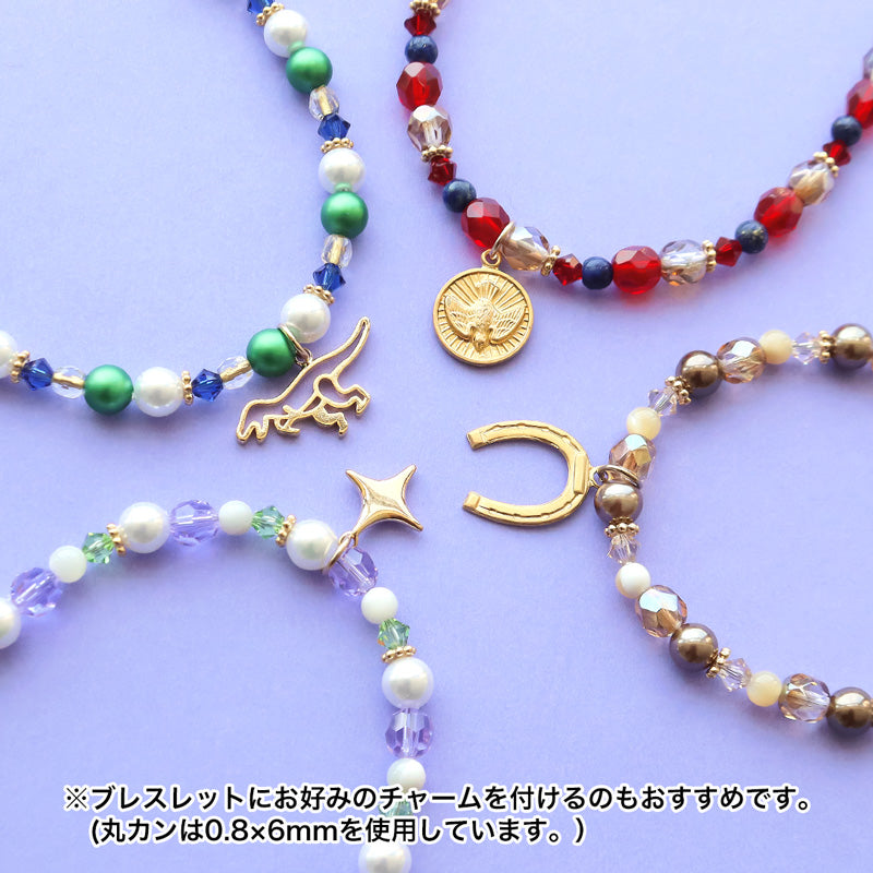 Recipe No.KR1396 4 types of mixed bead bracelets