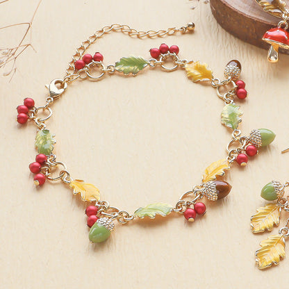 レシピNo.KR1398　秋チャームのアクセサリー3種