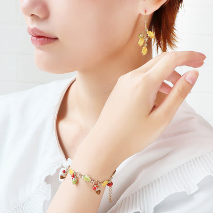 レシピNo.KR1398　秋チャームのアクセサリー3種