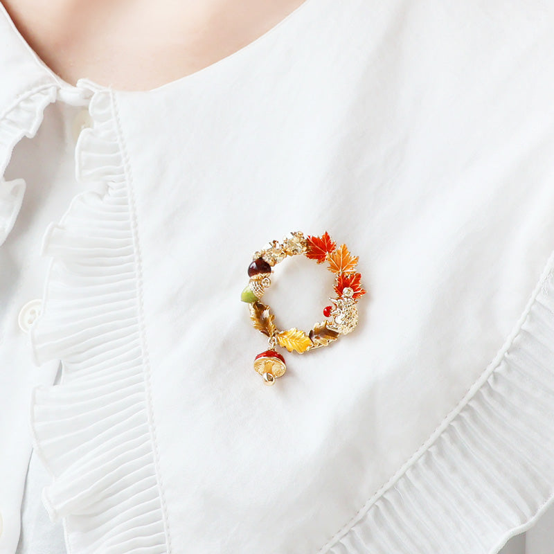 レシピNo.KR1398　秋チャームのアクセサリー3種