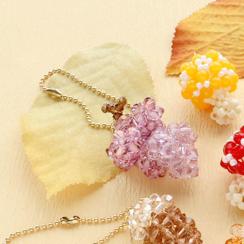 Recipe No.KR1403 Autumn Motif Keychain Grape