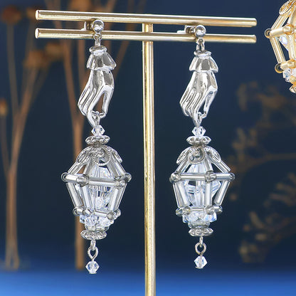 Recipe No.KR1405 Lantern motif earrings