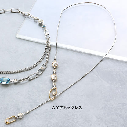 レシピNo.KR1408　メタルリングパーツのクラシックネックレス2種
