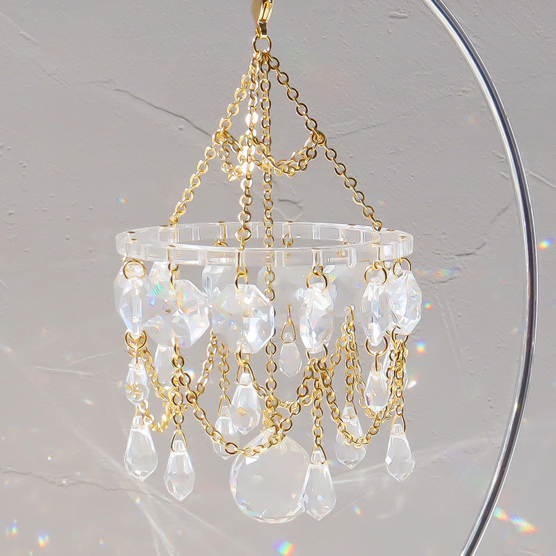 Acrylic chandelier base round clear