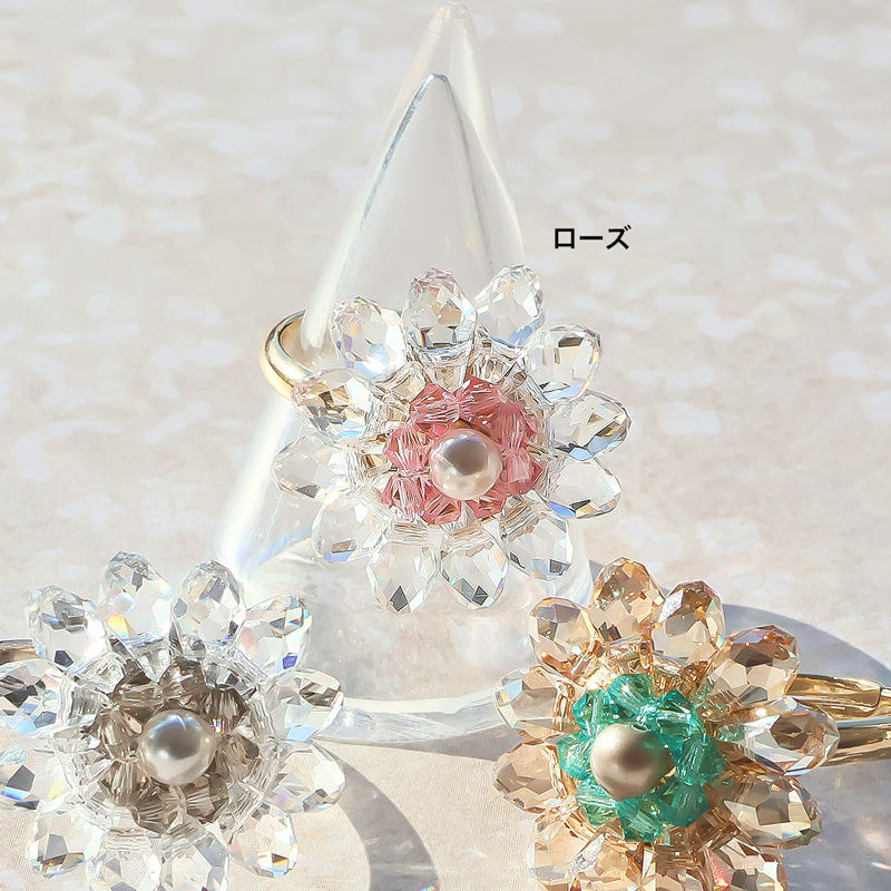 レシピNo.KR1419　貴和クリスタルのシャイニーフラワーリング