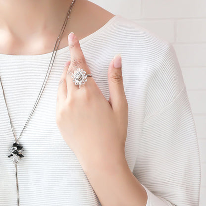 レシピNo.KR1419　貴和クリスタルのシャイニーフラワーリング