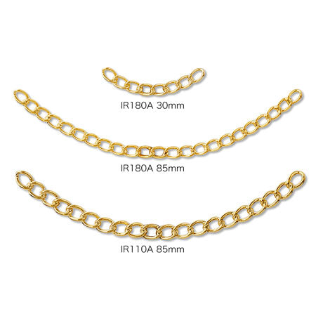 Metal chain parts curve IR180A Gold [Outlet]
